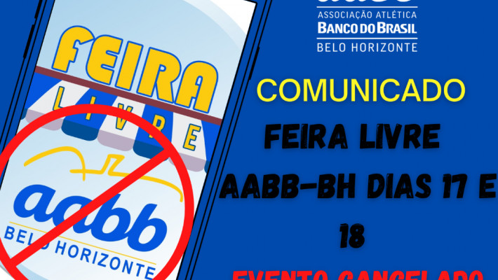 Nossa Feira Livre, está cancelada devido as condições  meteorológicas do final de semana.