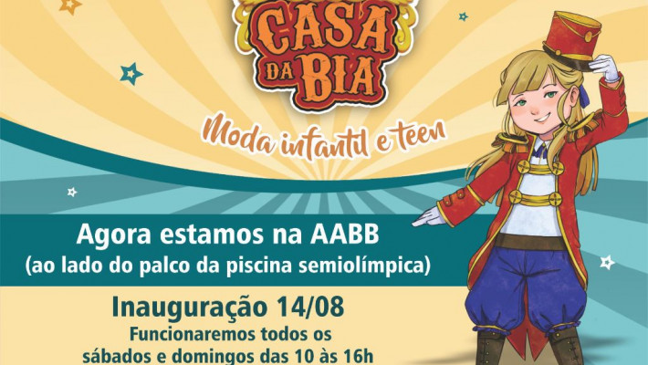 Casa da Bia Moda Infantil inaugura o ponto de venda na nossa querida AABB.