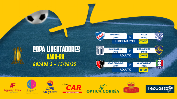 COPA LIBERTADORES AABB-BH Rodada 3 - 15/06/25
