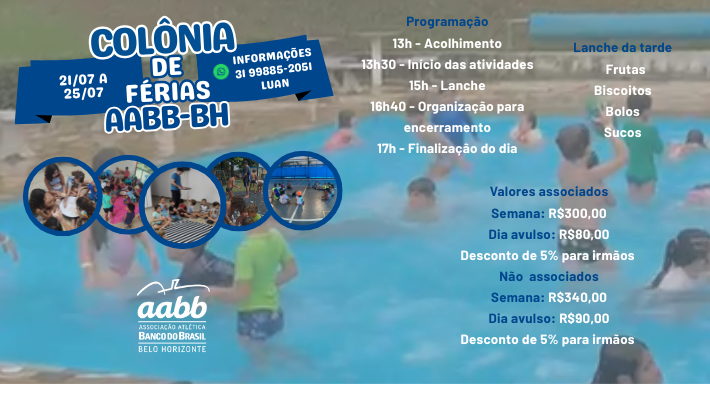 COLÔNIA DE FÉRIAS AABB-BH