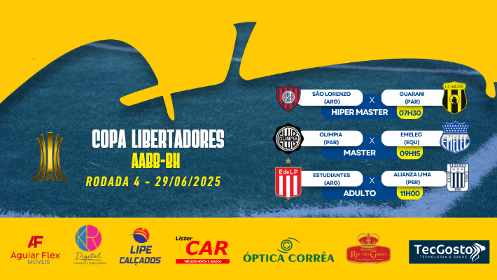 COPA LIBERTADORES AABB-BH Rodada 4 - 29/06/25