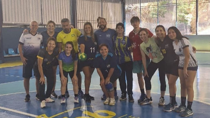 Treino da escolinha de handebol dia 07/09/2025