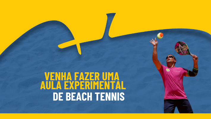 VENHA FAZER UMA AULA EXPERIMENTAL ﻿DE BEACH TENNIS COM PROFESSOR GUSTAVO LOPES