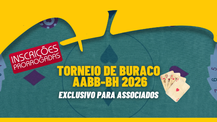 TORNEIO DE BURACO AABB-BH 2026 INCRIÇÕES PRORROGADAS