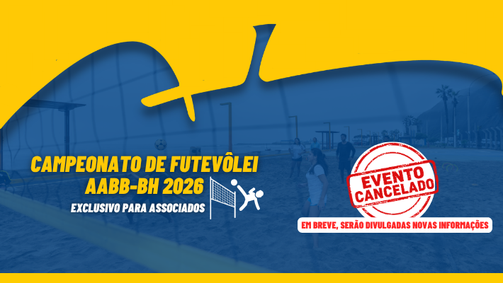 CAMPEONATO DE FUTEVÔLEI  AABB-BH 2026 - 10/09/26 - EVENTO CANCELADO