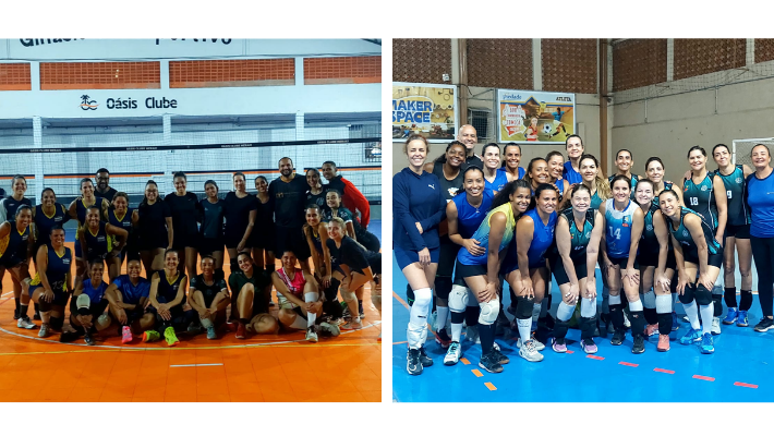 Equipe voleibol  40+ se prepara para   o Master Praia Clube